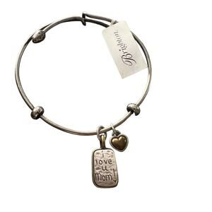 Brighton I Love U Mom Bangle Bracelet NEW
